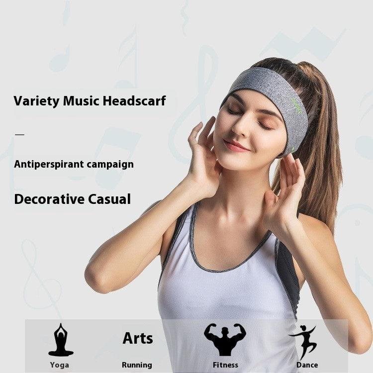 Outdoor Sports Wireless Bluetooth Headscarf Headset Sweat-absorbent Yoga Shading Bandeau Headband