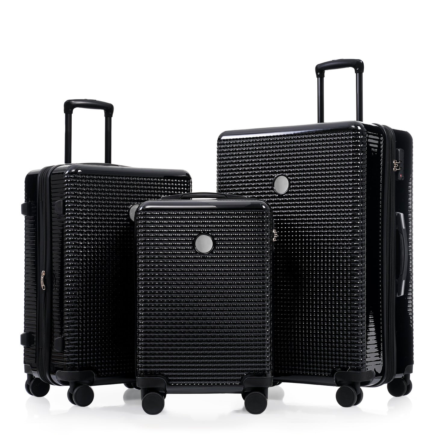 3 Piece Set Of Hard Shell Suitcases With Wheels, Light Expandable Travel Suitcase With TSA Lock, Carry-On, Checked Luggage,20 Inches, 24 Inches, 28 Inches