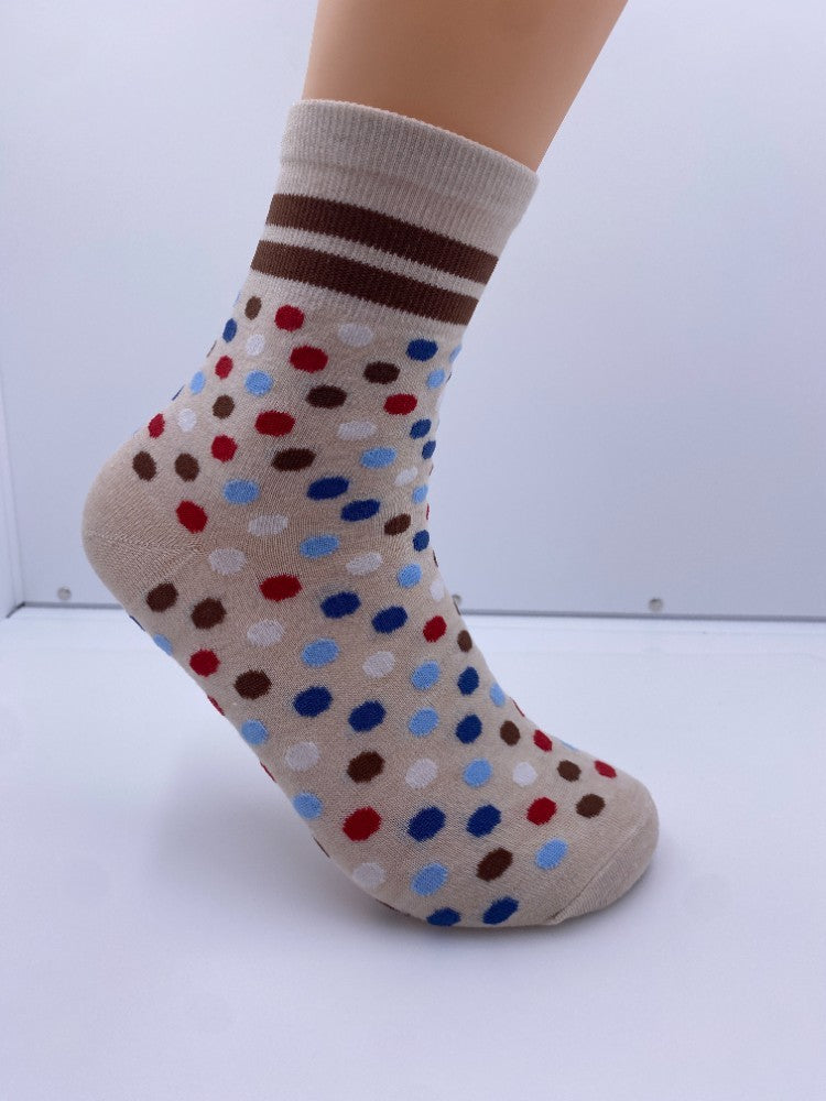 10 Pairs Of Unisex Colored Polka Dot Socks