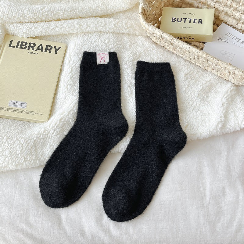 Thickened Warm Mid-calf Length Socks Ins Fashionable Heel Cloth