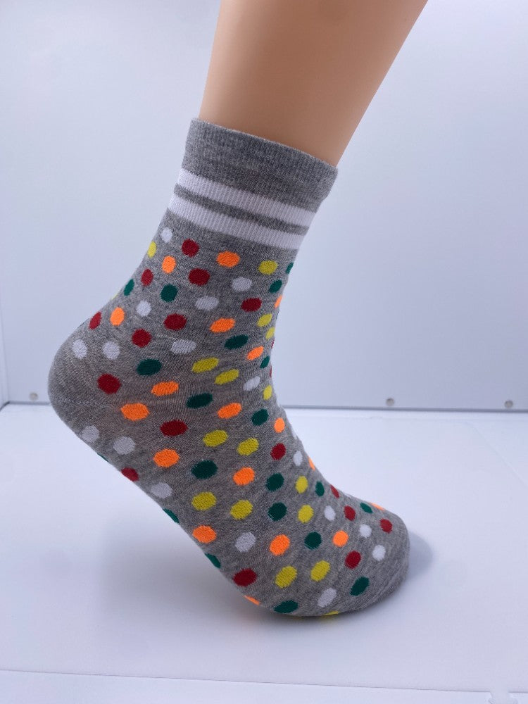 10 Pairs Of Unisex Colored Polka Dot Socks